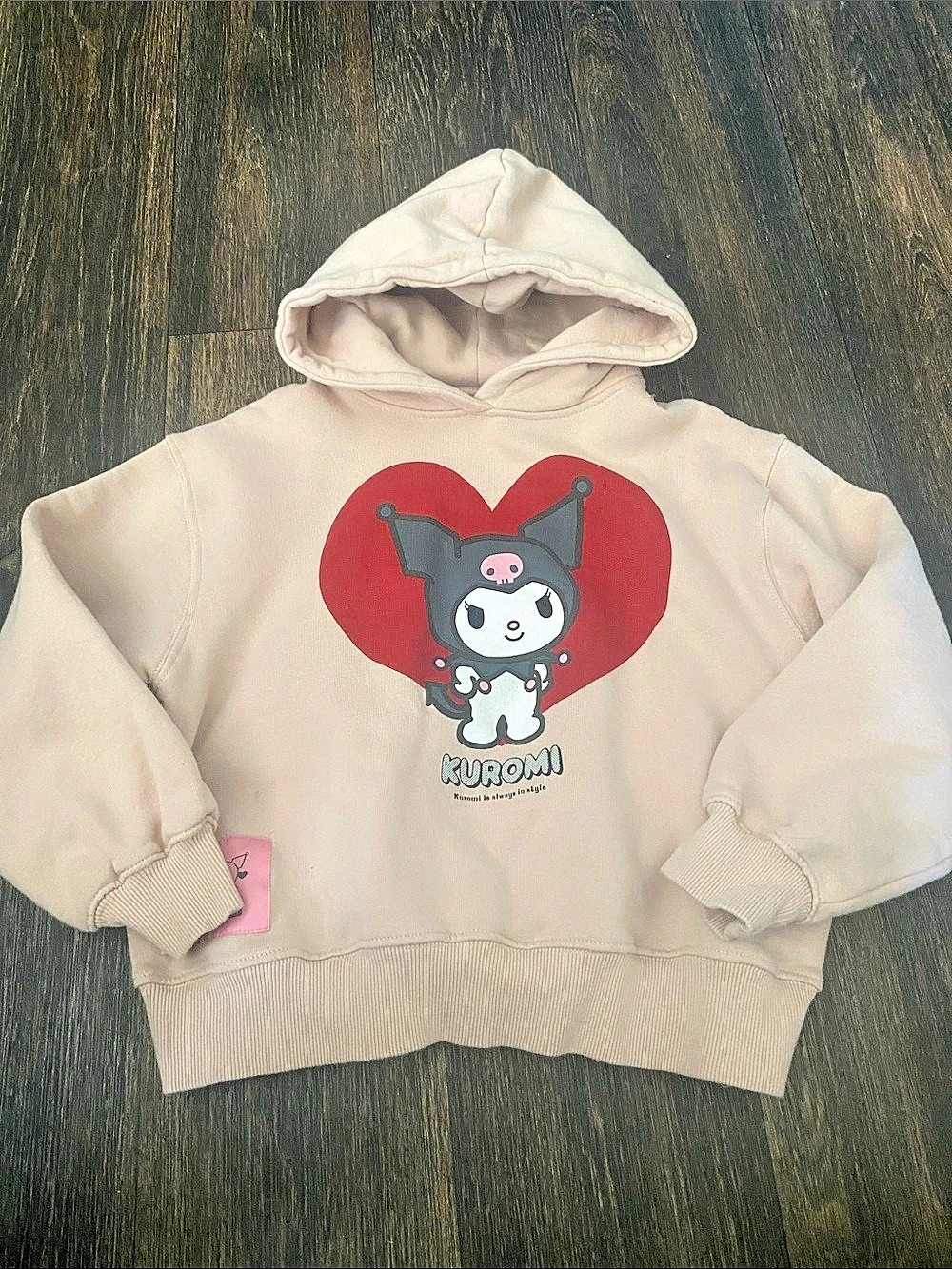 Zara Kuromi Sanrio Hoodie Girls 9-10 Pink & Red